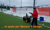 Prima C: Si sgombrano i campi dalla neve. A Camerino il campo &egrave; agibile ma occhio alle precipitazioni