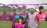 Tolentino: i giovani cremisi di mister Roberto Buratti e il nuovo attaccante.