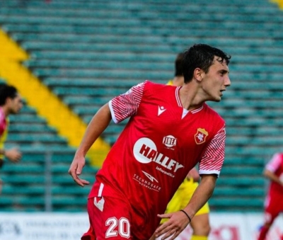 Il giovane Alessio Vrioni al Viareggio Cup con la maglia della Spal