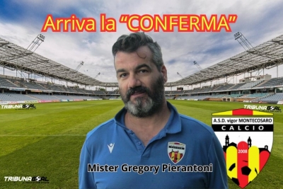 Prima C: mister Gregory Pierantoni resta alla Vigor Montecosaro