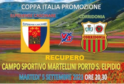 Recupero di coppa: l'Elpidiense Cascinare 1 Corridonia 0