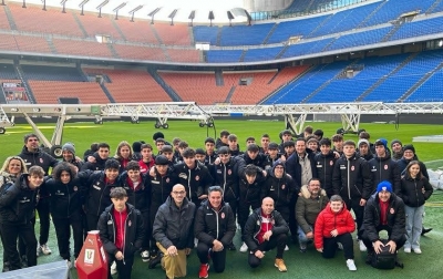 Baby calciatori della Maceratese a San Siro